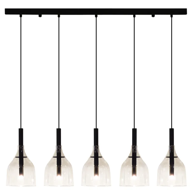 Bezpieczne zakupy Lampa wisząca Botor 5 - Czarna (910 mm) 5098 - Antigo