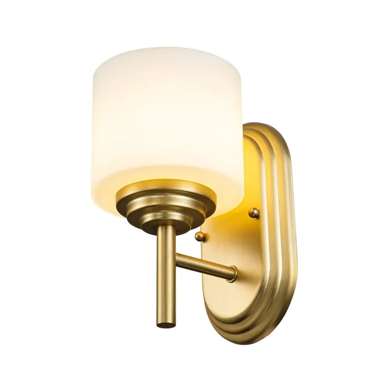 Kinkiet mosiężny ze szkłem opalowym FE-MALIBU1-BATH-BB z serii MALIBU - Elstead Lighting Szybka dostawa