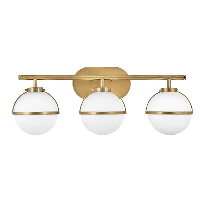 Super okazja Kinkiet mosiężny z trzema szklanymi kulami HK-HOLLIS3-O-HB-BATH z serii HOLLIS - Elstead Lighting