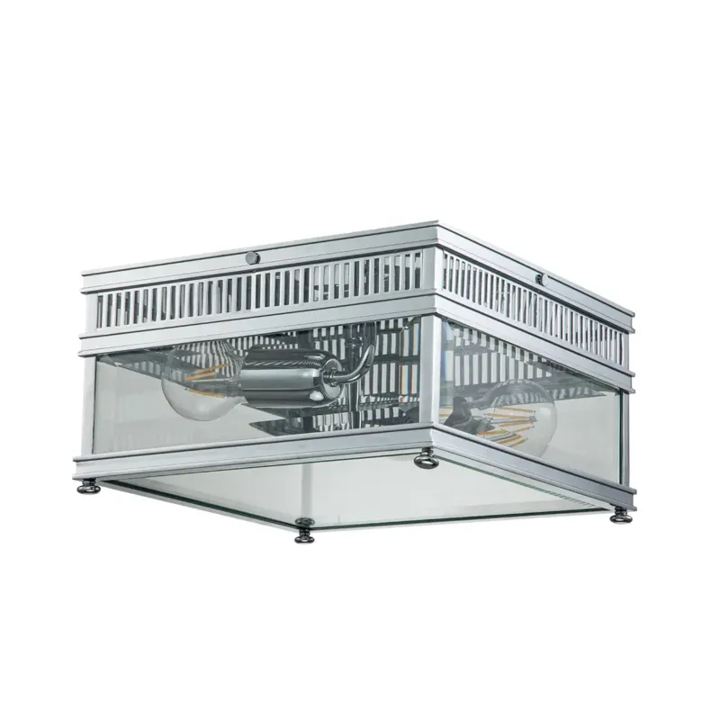 Plafon kwadratowy chromowany szklany 30cm HOLBORN-F-PC z serii HOLBORN - Elstead Lighting Kup online