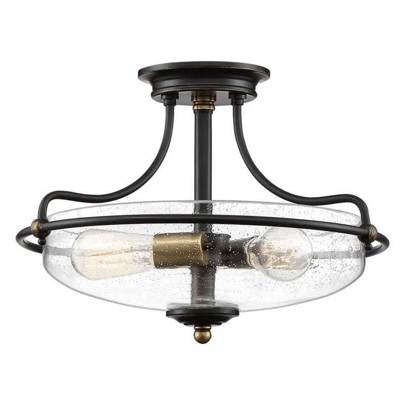 Zamów dziś Półplafon metalowy 3-punktowy brązowy QZ-GRIFFIN-SFS-C-PNAB z serii GRIFFIN - Elstead Lighting