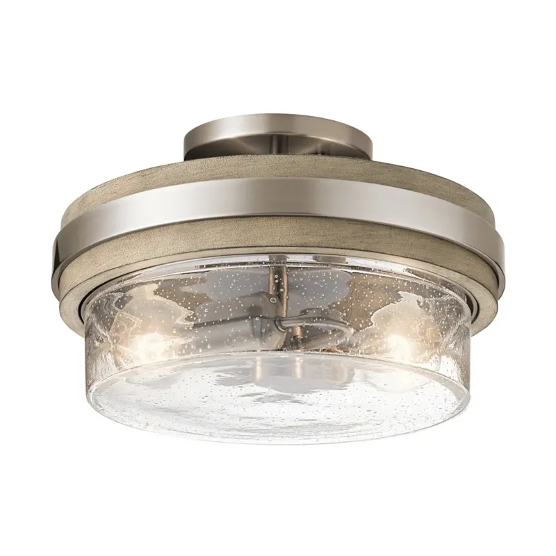 Ograniczona ilość Półplafon metalowy szary 2-punktowy KL-GRAND-BANK-SF z serii Grand Bank - Elstead Lighting