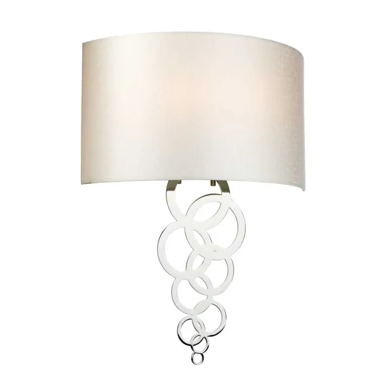 Kinkiet chromowany z abażurem z jedwabiu CURTIS-LARGE-PC z serii CURTIS - Elstead Lighting Okazja
