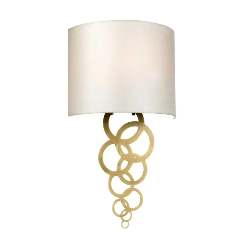 Kinkiet metalowy mosiężny z abażurem CURTIS-MEDIUM-AB z serii CURTIS - Elstead Lighting Bezpieczna płatność