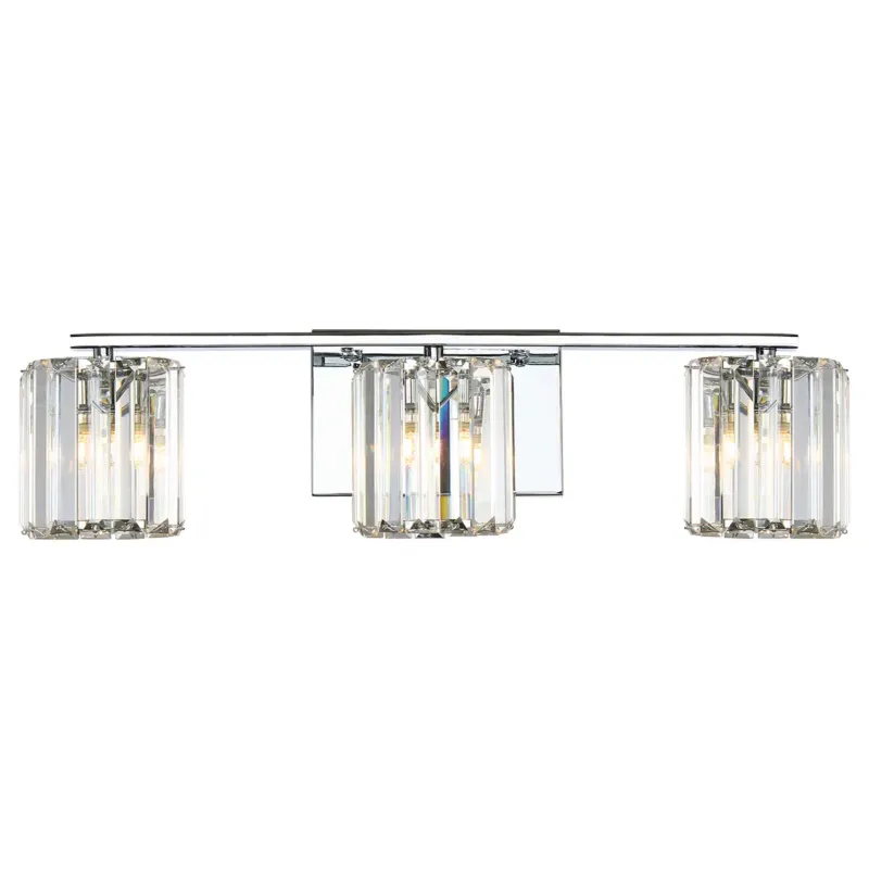 Kinkiet łazienkowy chromowany 3-punktowy ze szkłem kryształowym QZ-DIVINE3-PC-BATH z serii DIVINE - Elstead Lighting Zamów dziś