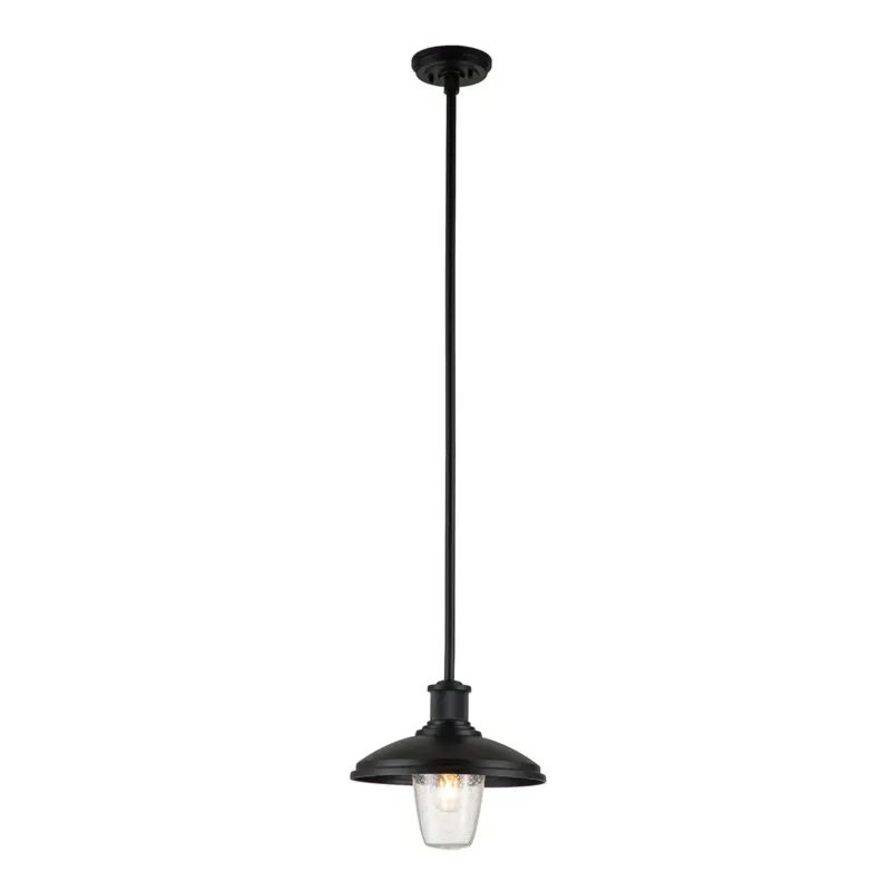 Hit sprzedaży Lampa wisząca czarna metalowa IP44 KL-ALLENBURY-P-M-BKT z serii Allenbury - Elstead Lighting
