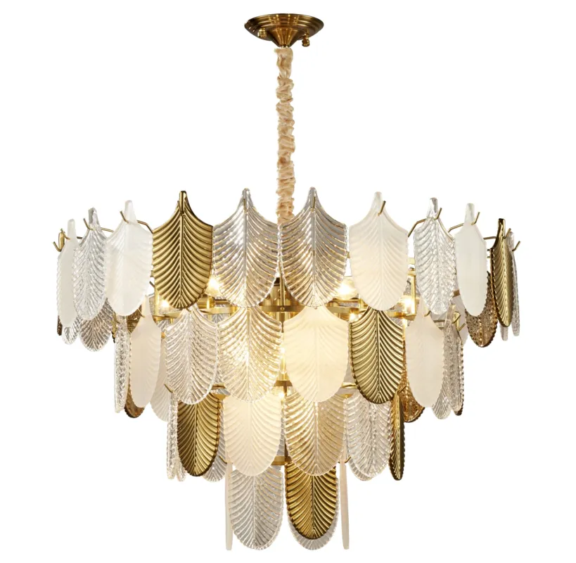 Wyjątkowa oferta Duża luksusowa lampa do salonu biało złota SECRET D824P-800 - Step Into Design