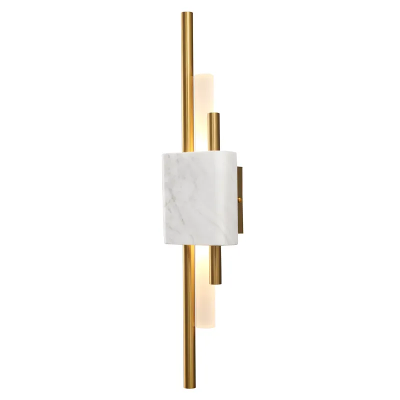 Wyprzedaż Lampa ścienna marmurowa biało złota ELLIE ST-7007W-WHITE - Step Into Design