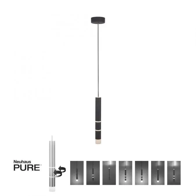 Lampa wisząca czarna PURE-VEGA 2211-18 - Paul Neuhaus Tylko dziś