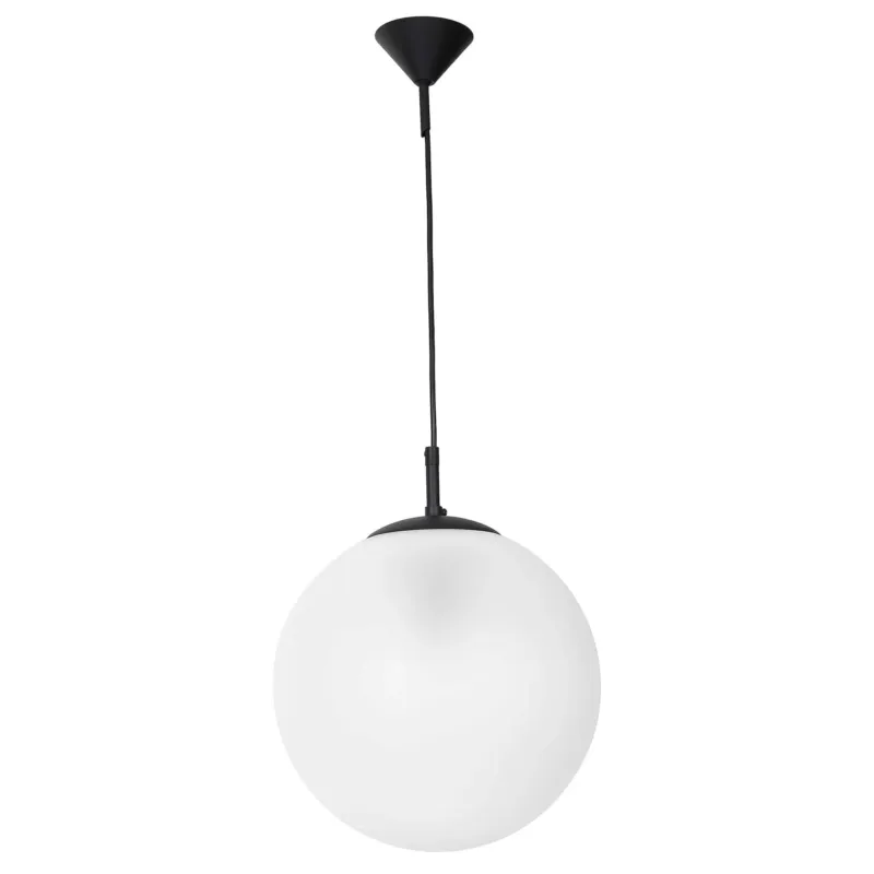 Obniżka ceny Aldex Lampa wisząca czarna metalowa z mleczną kulą 562G6 z serii GLOBUS
