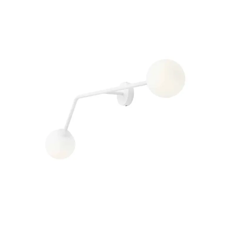 Aldex Kinkiet metalowy biały poziomy 2-punktowy 1064D z serii PURE WHITE Obniżka ceny