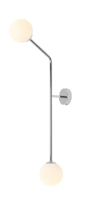Aldex Kinkiet metalowy chromowany pionowy 2-punktowy 1064D4_2 z serii PURE CHROME Taniej