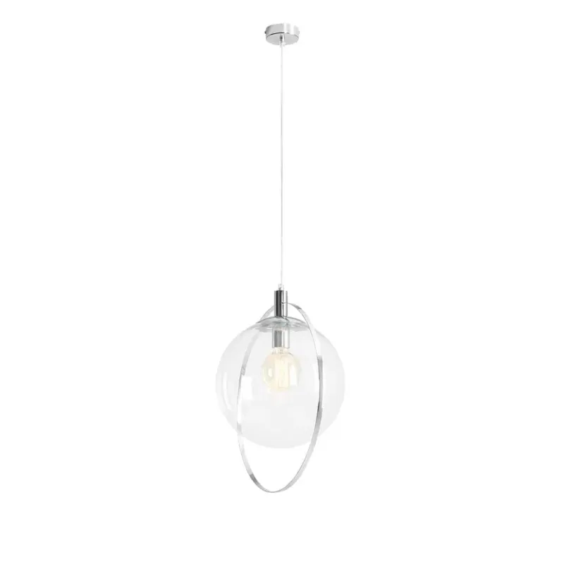 Nowość Aldex Lampa wisząca chromowana szklana 42cm 1065G4 z serii AURA