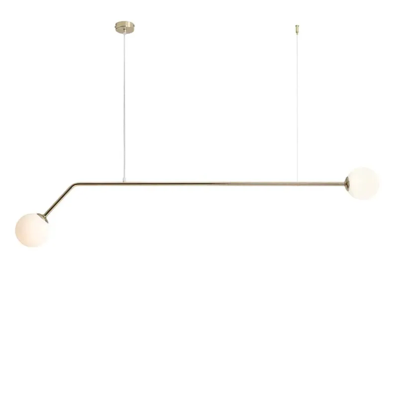Dostępne od ręki Aldex Lampa wisząca metalowa złoto-biała 2-punktowa 1064H30 z serii PURE GOLD
