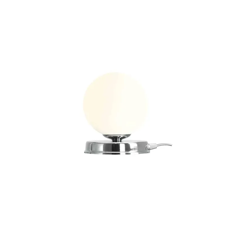 Ostatnie sztuki Aldex Lampa biurkowa metalowa chromowana szklana 17cm 1076B4_S z serii BALL
