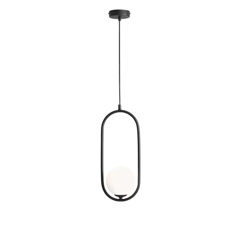 Aldex Lampa wisząca metalowa czarno-biała 1-punktowa 1086G1 z serii RIVA Wyjątkowa oferta