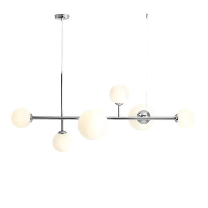 Aldex Lampa wisząca metalowa czarno-biała 6-punktowa 1092K4 z serii DIONE Taniej