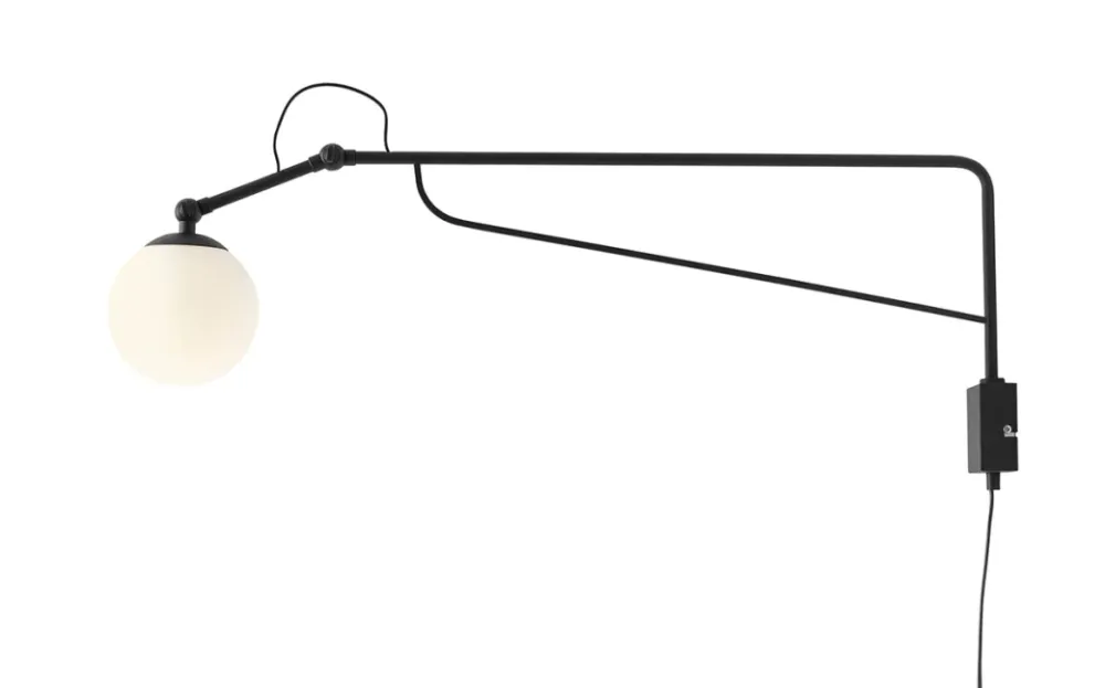 Aldex Kinkiet metalowy czarny ze szklanym kloszem 1105C1_D z serii SOHO GLASS Super okazja