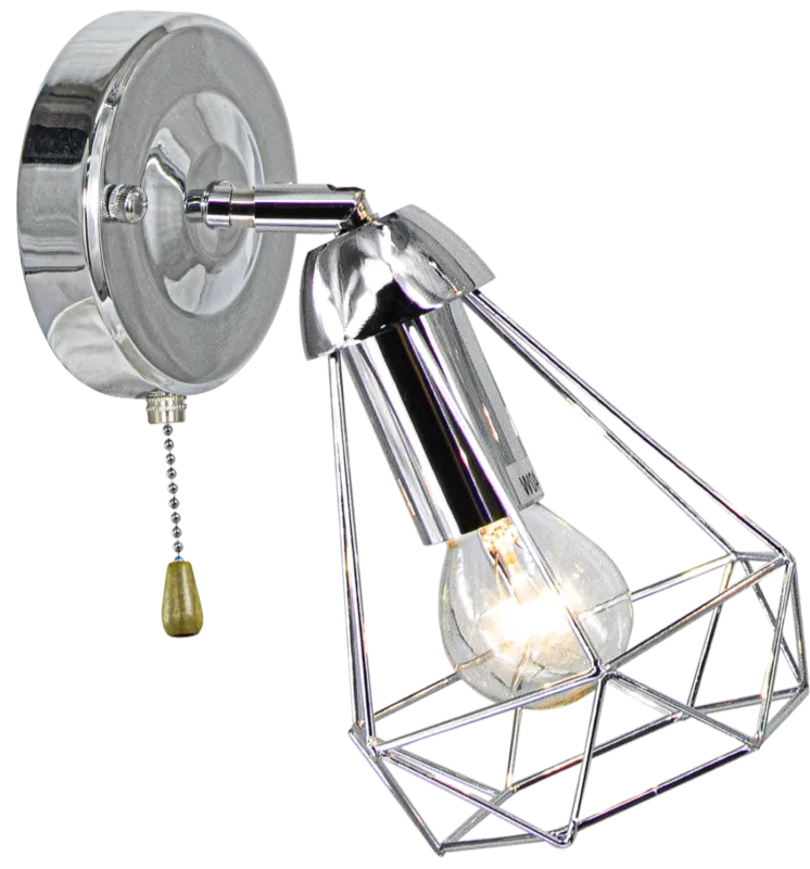 Kinkiet loftowy metalowy chromowany z włącznikiem 8414/1 8C z serii MALIBU - Lampy Elem Darmowy zwrot
