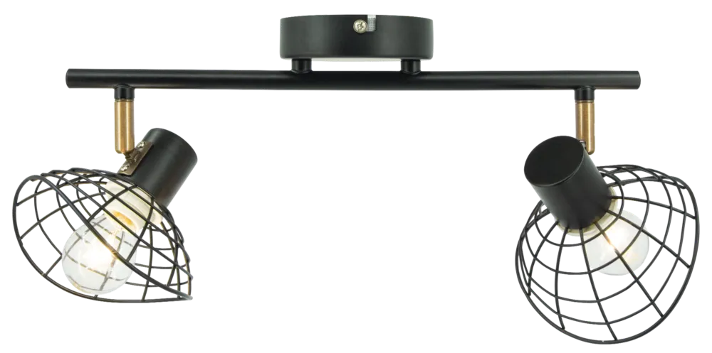 Lampa sufitowa loft czarna metalowa 2-punktowa 8631/2 BL CO z serii FELIX - Lampy Elem Premium