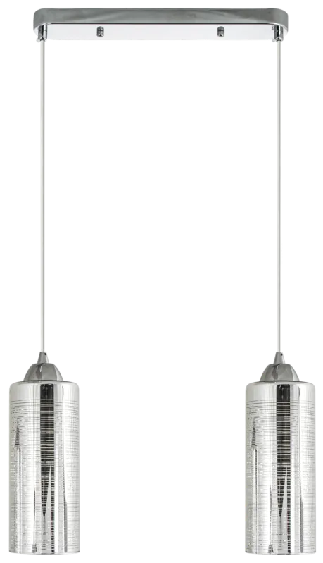 Cena promocyjna Lampa wisząca chromowana szklana 2-punktowa 6754/2 8C z serii ZOYA - Lampy Elem