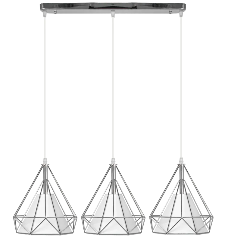 Promocja Lampa wisząca loft chromowana 3-punktowa 8803/3 z serii PIRAMIDA - Lampy Elem