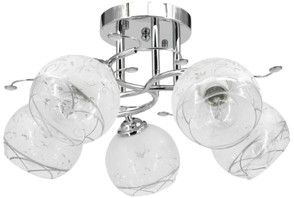 Lampa sufitowa chromowana 5-punktowa 47cm 8836/5 z serii EVITA - Lampy Elem Bestseller