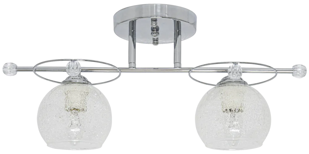 Lampa sufitowa chromowana szklana 2-punktowa 8821/2 z serii KASPER - Lampy Elem Promocja