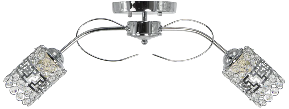 Lampa sufitowa chromowana 2-punktowa z kryształami 8085/2 z serii ATOS - Lampy Elem Bezpieczna płatność