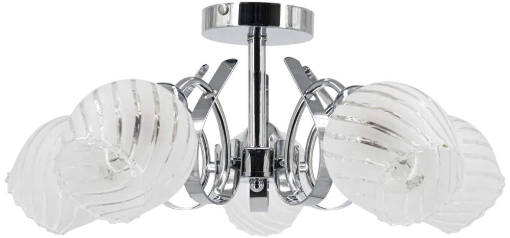 Dostępne od ręki Lampa sufitowa chromowana szklana 5-punktowa 7138/5 z serii DAKOTA - Lampy Elem