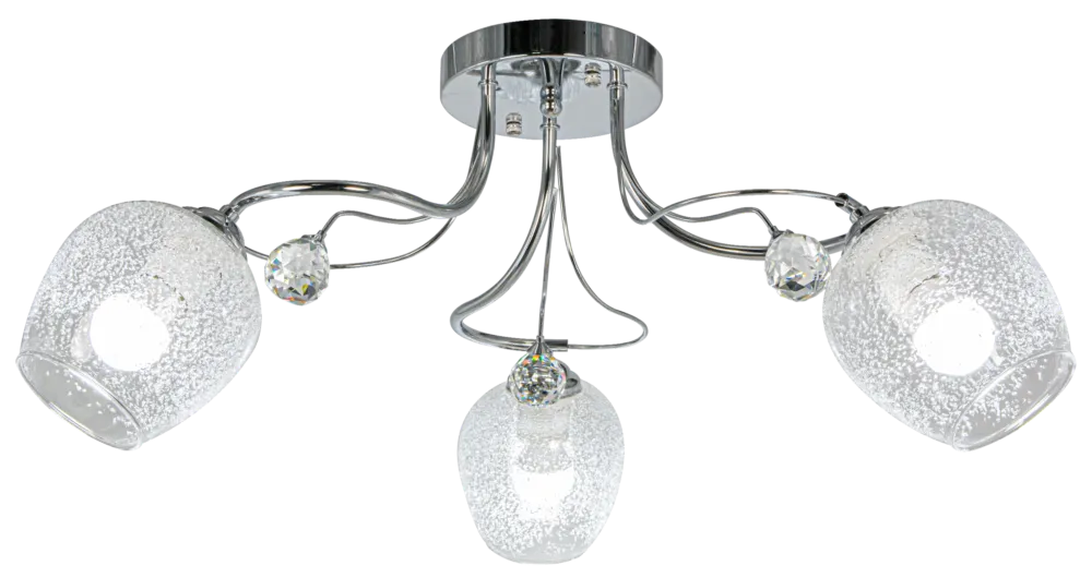 Lampa sufitowa chromowana 3-punktowa szklana 8824/3 z serii BLANCA - Lampy Elem Bestseller
