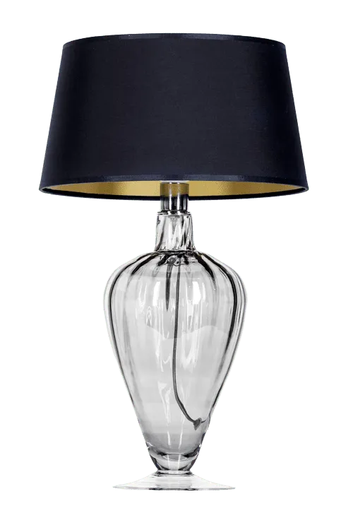 Nowy Lampa stołowa do sypialni BRISTOL TRANSPARENT BLACK L046311514 - 4concepts