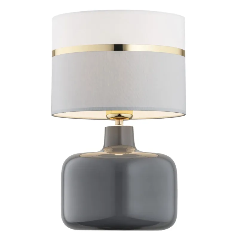 Lampa stołowa BEJA 4362 szklana podstawa szara - Argon Hit sprzedaży