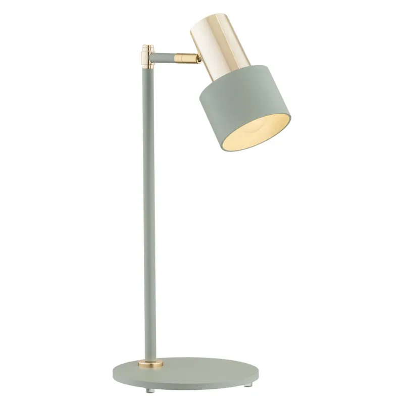 Nowość Lampa stołowa zielona ze złotem DORIA 4276 - Argon