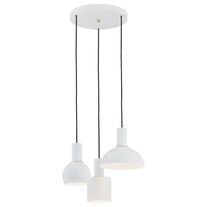 Okazja Lampa wisząca designerska SINES 1468 potrójna biała - Argon