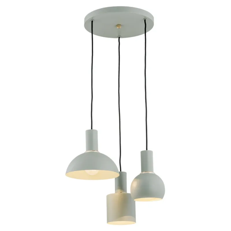 Lampa wisząca designerska SINES 1470 potrójna zielona - Argon Rabat