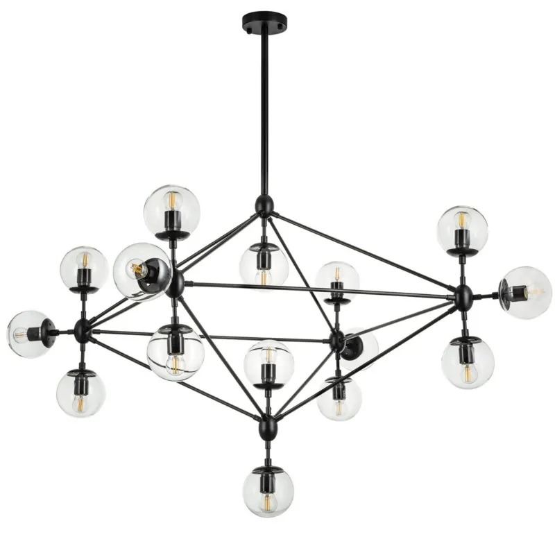 Bezpieczna płatność Lampa designerska wisząca ASTRIFERO-15 czarna ST-9047-15 - Step Into Design