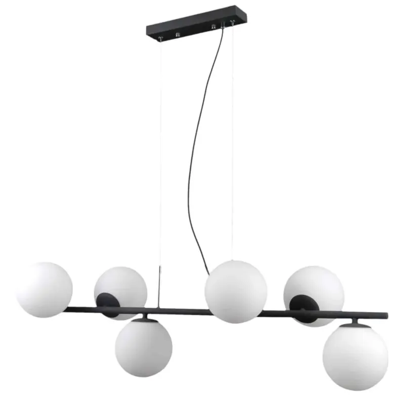 Do wyczerpania zapasów Lampa wisząca czarna metalowa 6-punktowa PND-5510-6-BK z serii RADDI - Lampy Italux