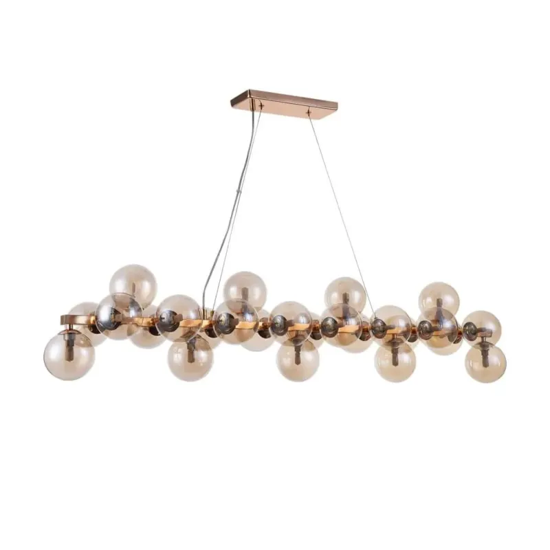 Rabat Lampa wisząca złota szklana 25-punktowa PND-5252-A-25-GD-CGN z serii CABELLA - Lampy Italux