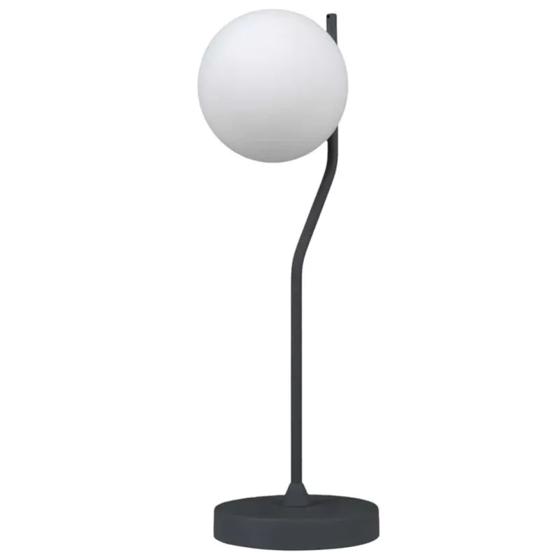Lampa stołowa metalowa antracytowa z kulistym kloszem TB-3300-1-BK z serii CARIMI - Lampy Italux Obniżka ceny