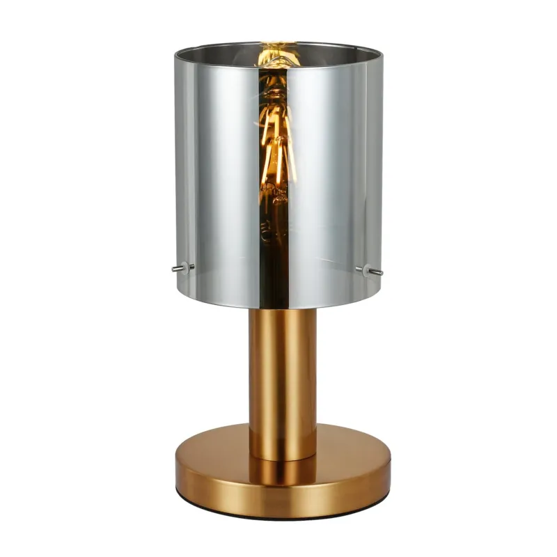 Lampa stołowa mosiężna ze szklanym kloszem TB-5581-1-BRO+SG z serii SARDO - Lampy Italux Zamów dziś