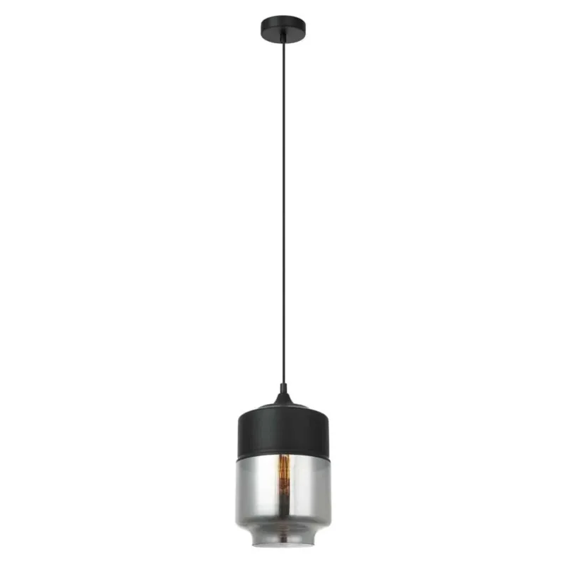 Lampa wisząca czarna szklana 18cm MDM-2377/1 z serii MOLINA - Lampy Italux Nie przegap