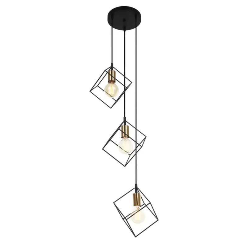 Oferta Lampa wisząca loft czarno-złota 3-punktowa MDM-4244/3 z serii MORESTEL - Lampy Italux