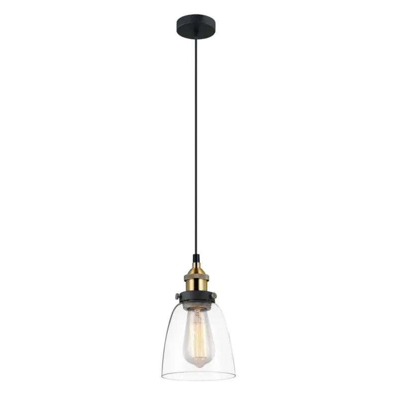 Popularny Lampa wisząca loftowa czarno-złota szklana MDM-2563/1 z serii FRANCIS - Lampy Italux