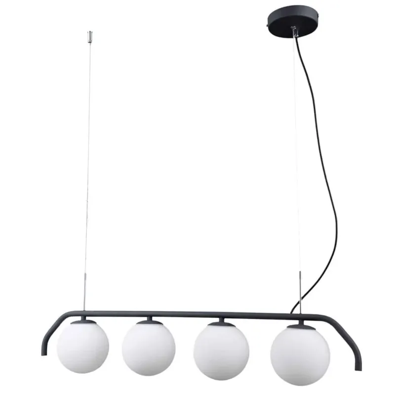 Zniżka Lampa wisząca metalowa czarna 4-punktowa PND-3300-4-BK z serii CARIMI - Lampy Italux