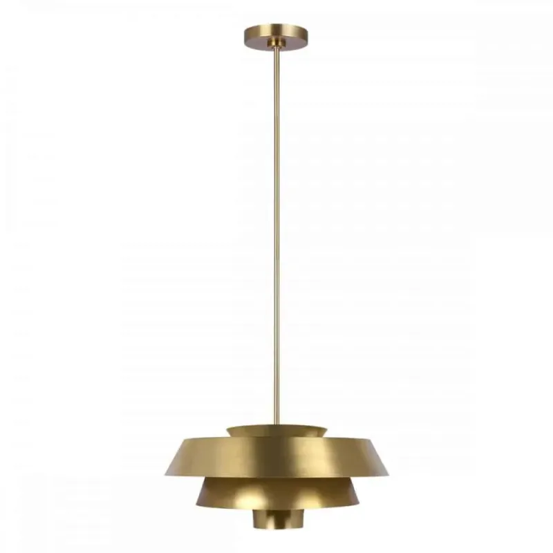 Do wyczerpania zapasów Lampa wisząca metalowa mosiężna 46cm FE-BRISBIN-BB z serii BRISBIN - Elstead Lighting