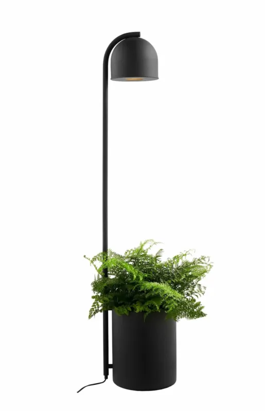 Wyprzedaż Lampa podłogowa z doniczką BOTANICA XL 40849102 czarna - Kaspa
