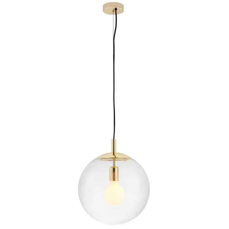 Wyprzedaż Lampa wisząca transparentna kula ALUR L 10738109 złoto - Kaspa