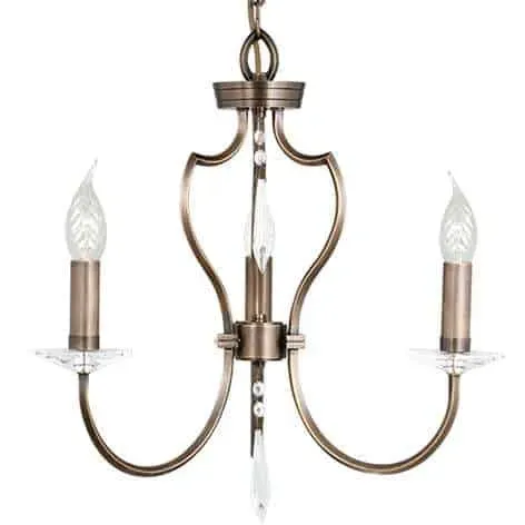 Żyrandol metalowy brązowy 3-punktowy z kryształami PM3 DB z serii PIMLICO - Elstead Lighting Sprawdź teraz