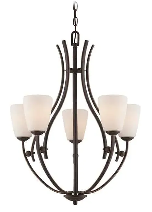 Żyrandol metalowy brązowy 5-punktowy QZ/CHANTILLY5 z serii CHANTILLY - Elstead Lighting Promocja